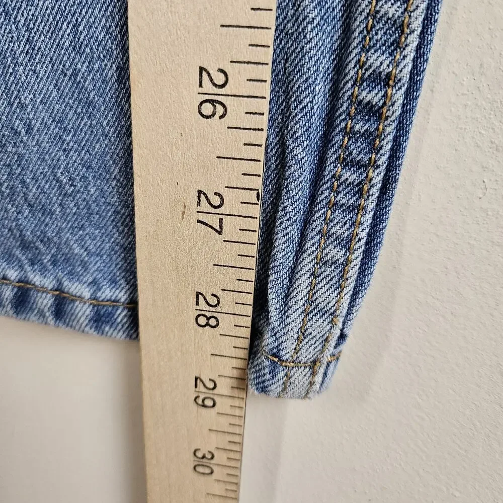 Levis 502 Jeans Mens 32x30 FIT 32X28 Blue Denim Tapered Leg Mid Rise Stretch